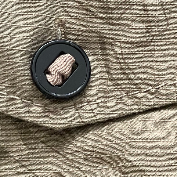 100% cotton rip stop Eckored military jacket with tonal chain print sz small NWT - Picture 4 of 12